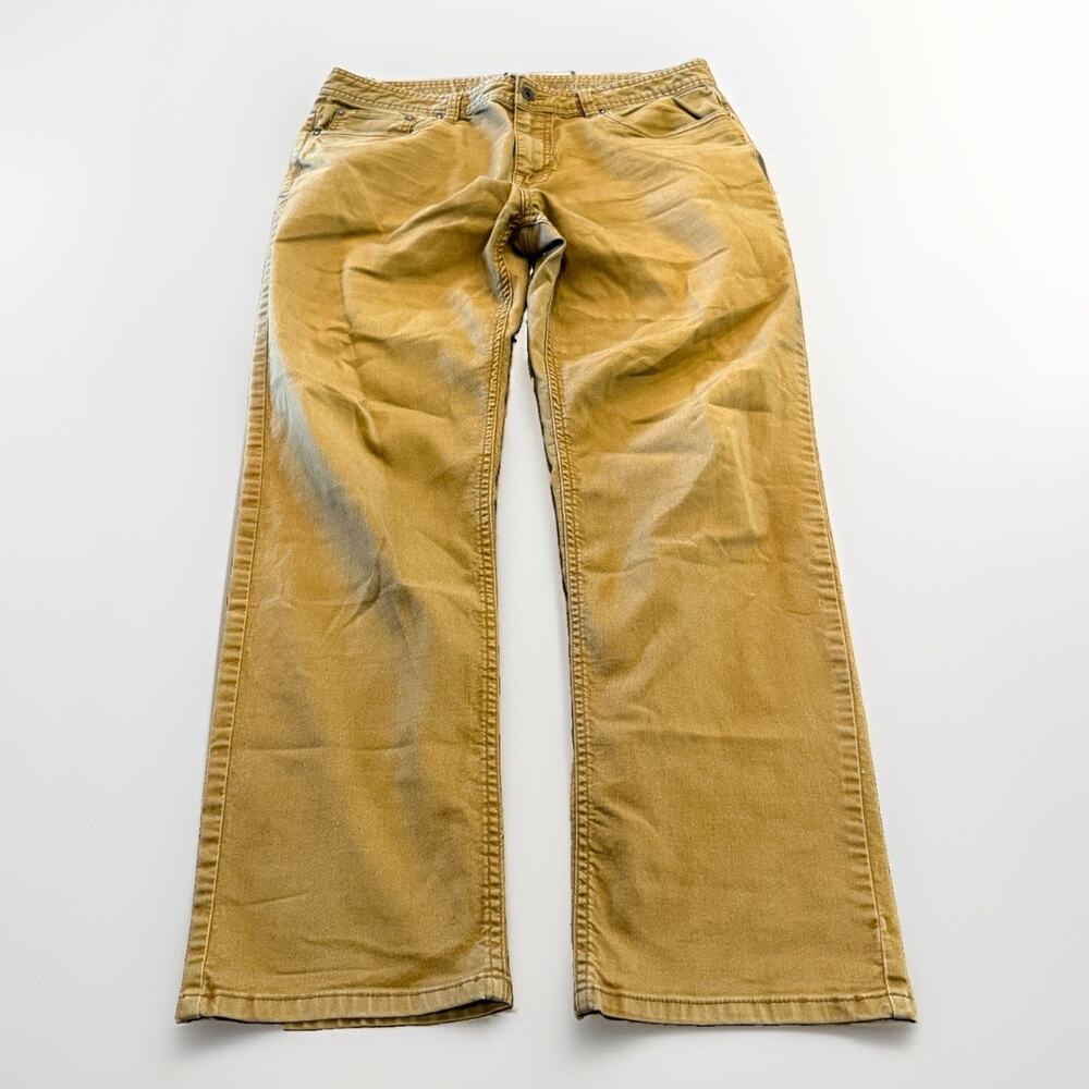 prAna Brion Mens Brown Slim Fit Stretch Outdoor Trail Hiking Pants Size 36x32